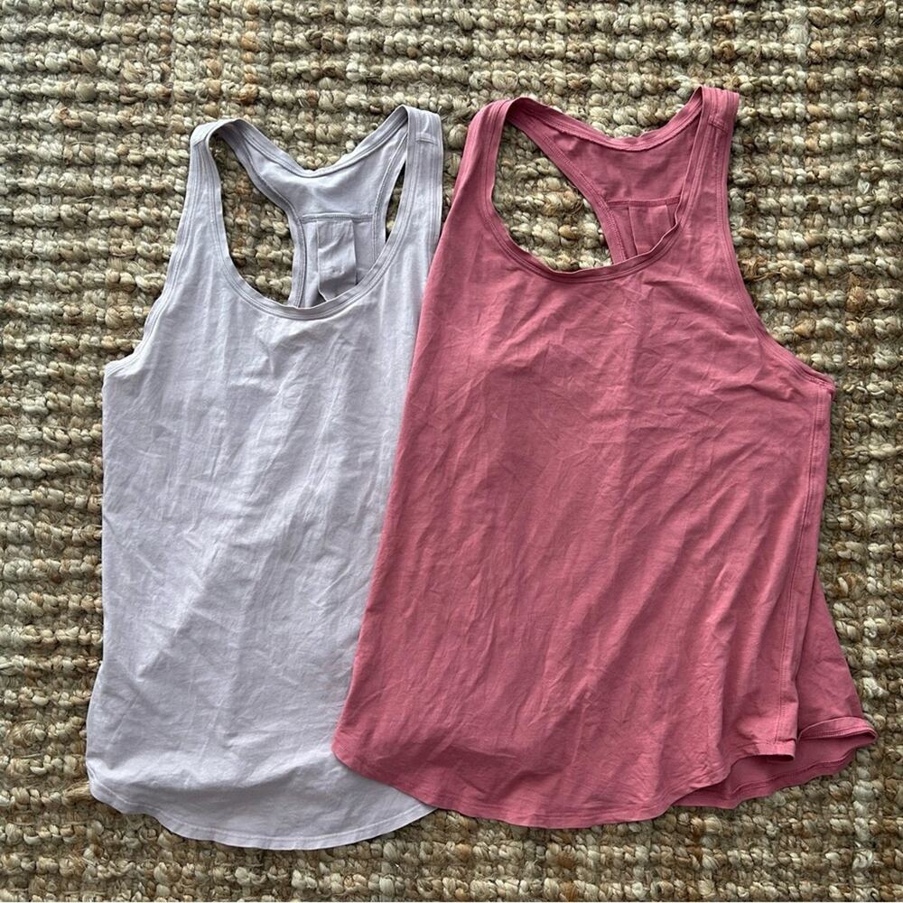 Lululemon Women’s 105 F Singlet Tank Top Bundle– Size 6 – Rose & Lilac color
